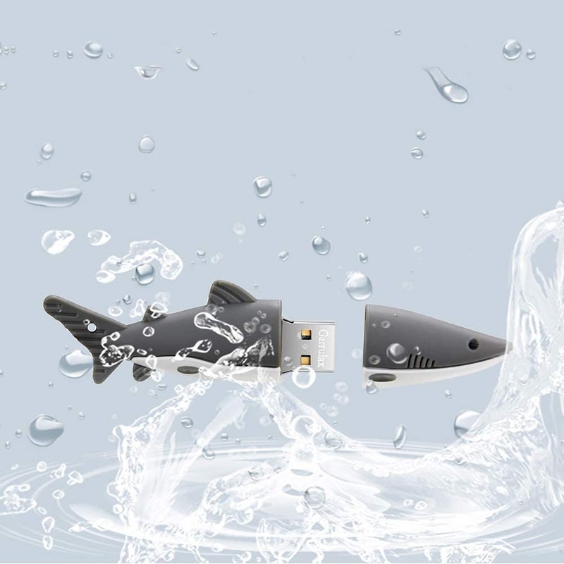 GARRULAX USB Flash Drive, 8GB / 16GB / 32GB USB 2.0 Cute Shape USB Memory Stick Date Storage Pendrive Thumb Drives for Kids Children Collegue Student (16GB, Shark) - Image 5